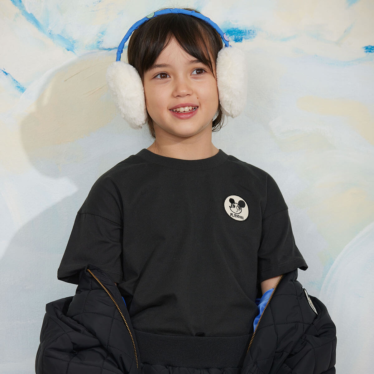 Ritzratz Patch Tee in Black by Mini Rodini