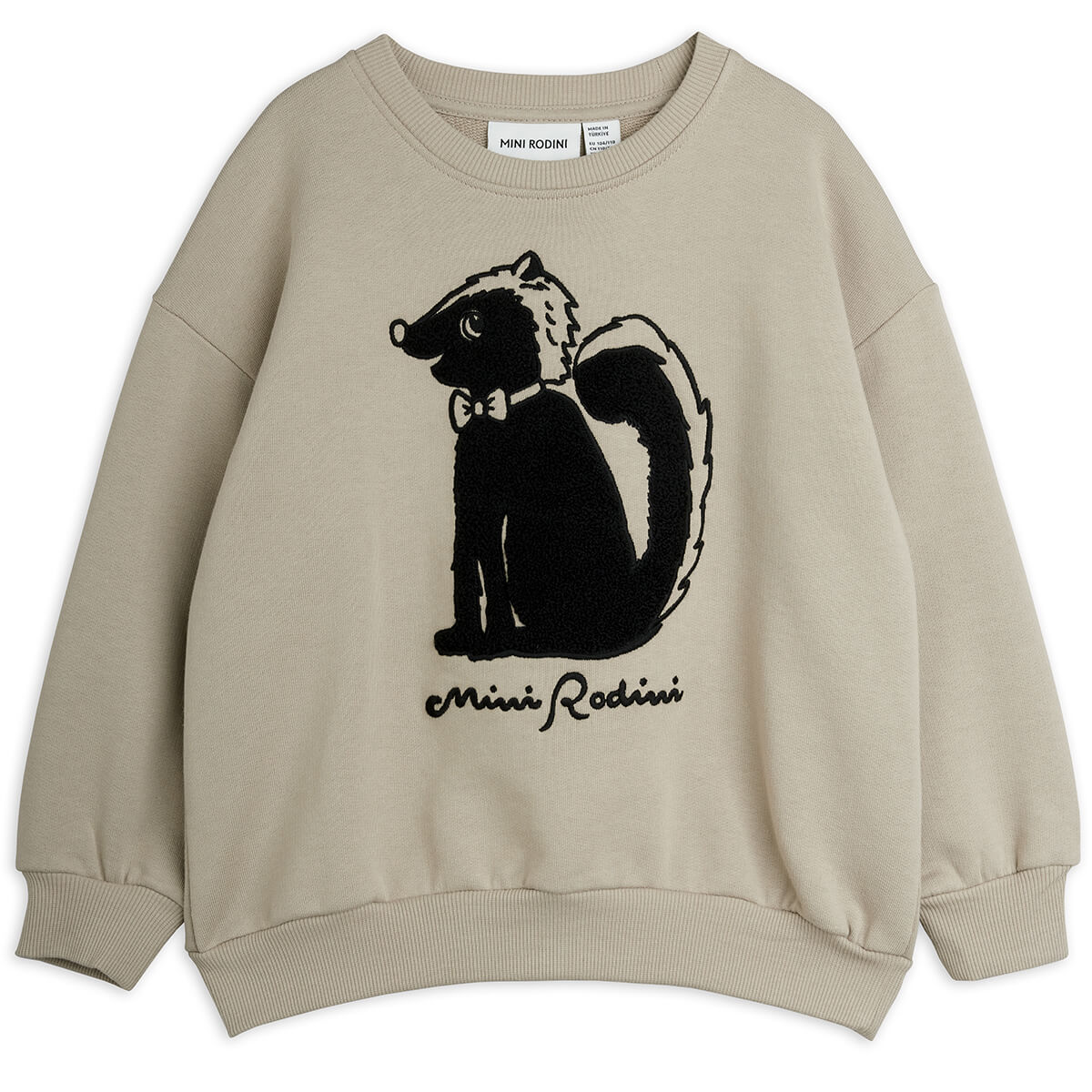 Mini Rodini Skunk Chenille Sweatshirt in Grey – Junior Edition