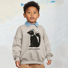 Skunk Chenille Sweatshirt in Grey by Mini Rodini