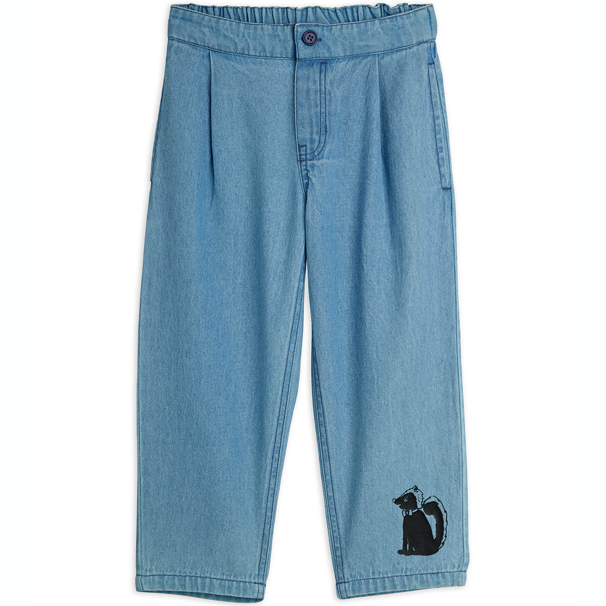 Skunk Lightweight Denim Trousers by Mini Rodini