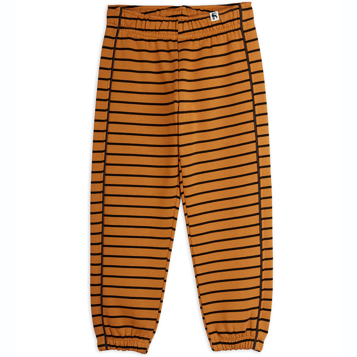 Striped Sweatpants in Brown by Mini Rodini