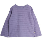 Textured Frill Long Sleeve Tee in Purple by Mini Rodini