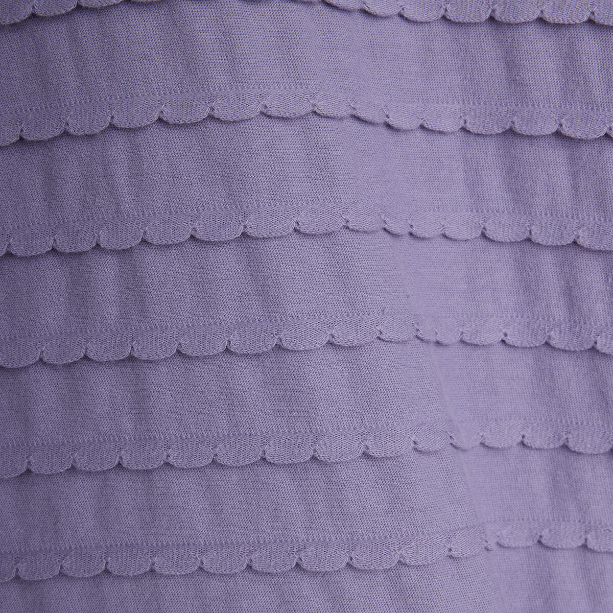 Textured Frill Long Sleeve Tee in Purple by Mini Rodini