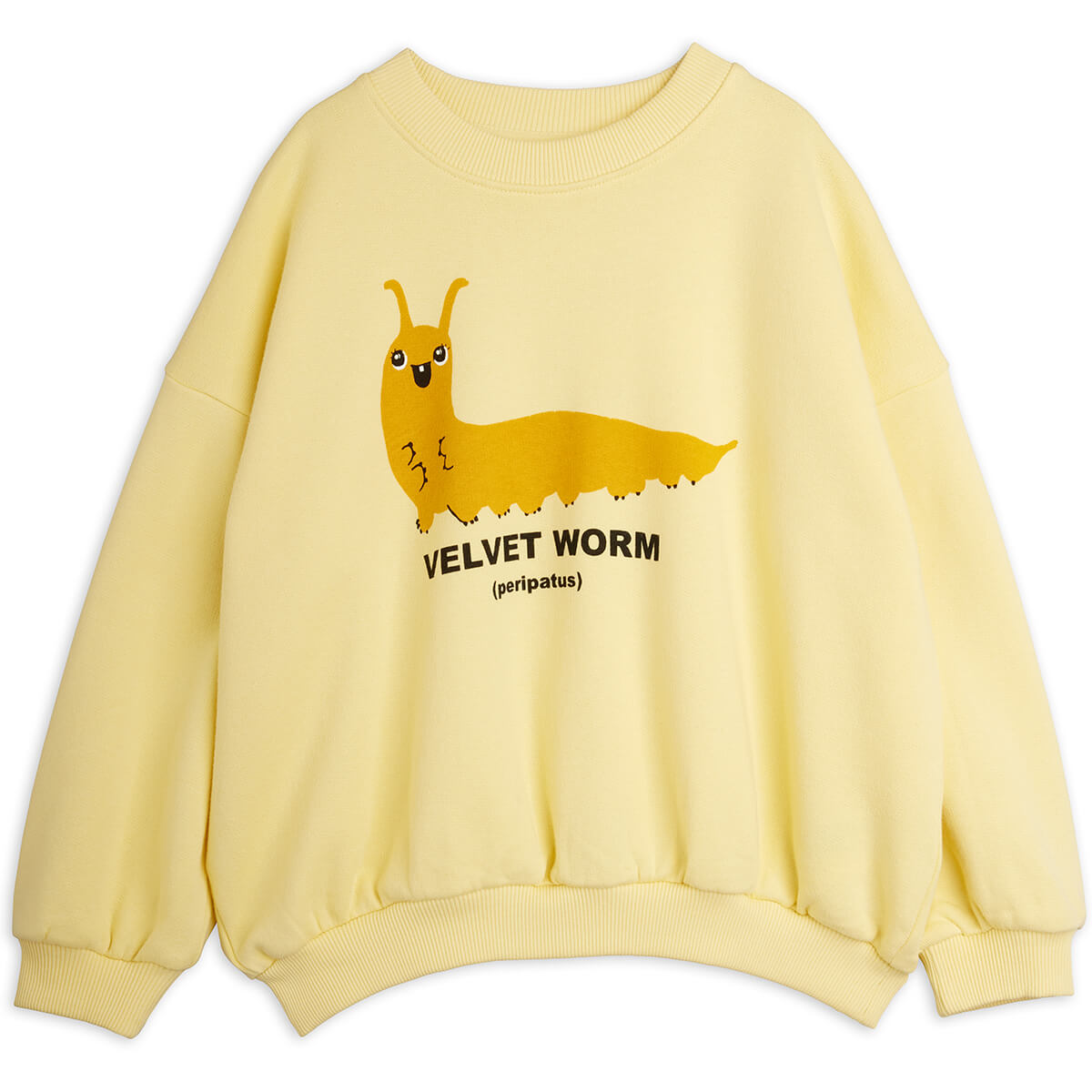 Velvet Worm Sweatshirt in Yellow by Mini Rodini