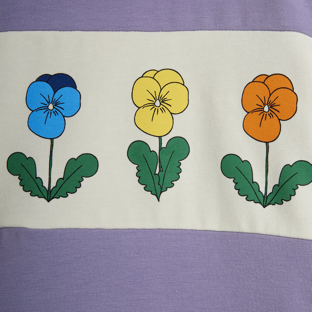 Violas Long Sleeve Panel Top in Purple by Mini Rodini