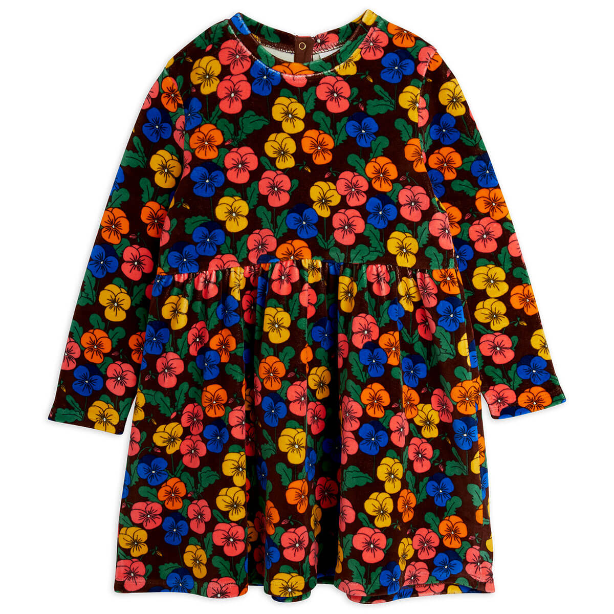 Violas Velour Dress in Multi by Mini Rodini