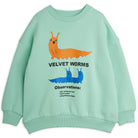Velvet Worm Observations Sweatshirt in Green by Mini Rodini