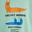 Velvet Worm Observations Sweatshirt in Green by Mini Rodini