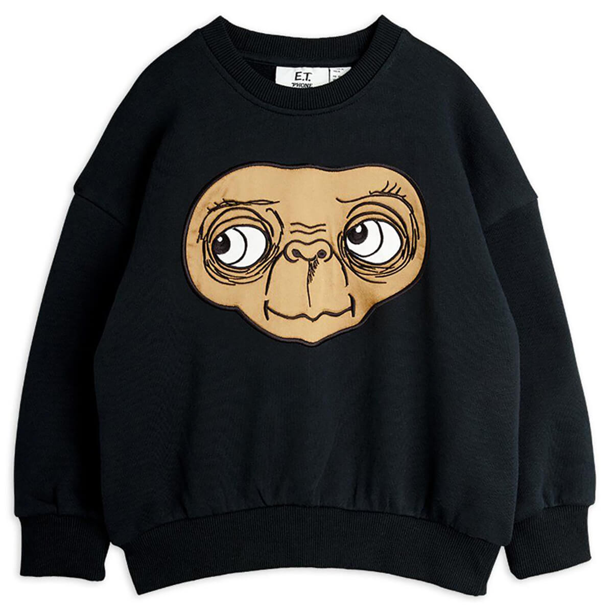 E.T. Appliqué Sweatshirt in Black by Mini Rodini – Junior Edition