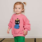 Cat Chenille Sweatshirt in Pink by Mini Rodini
