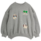 Minibabies Patches Sweatshirt in Grey by Mini Rodini