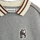 Panther Patch Collar Sweatshirt in Grey Melange by Mini Rodini