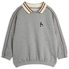 Panther Patch Collar Sweatshirt in Grey Melange by Mini Rodini