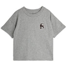 Panther Patch Tee in Grey Melange by Mini Rodini