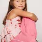 Plain Piping Sweatpants in Pink by Mini Rodini
