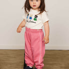 Plain Piping Sweatpants in Pink by Mini Rodini