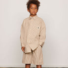 Poplin Woven Shorts in Brown by Mini Rodini