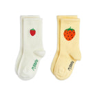 Strawberry Embroidered Socks (2 Pack) in Multi by Mini Rodini