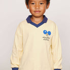 Table Tennis Collar Top in Yellow by Mini Rodini