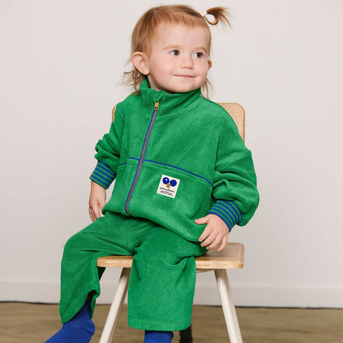Table Tennis Patch Terry Cardigan by Mini Rodini