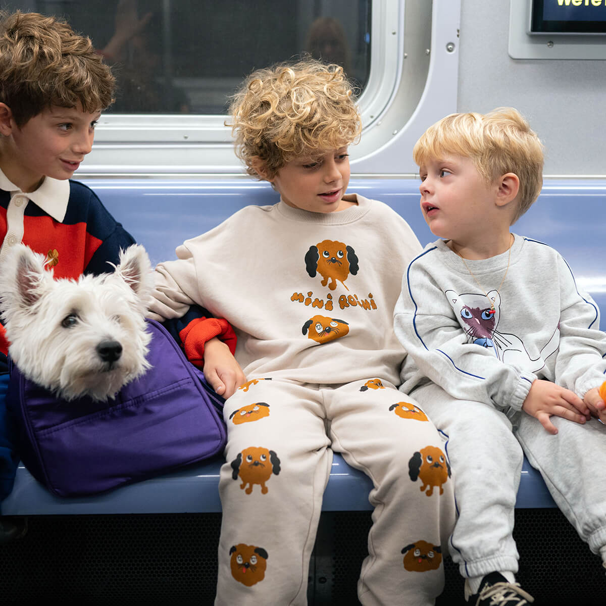 Doggies Sweatshirt in Grey by Mini Rodini - Last One In Stock