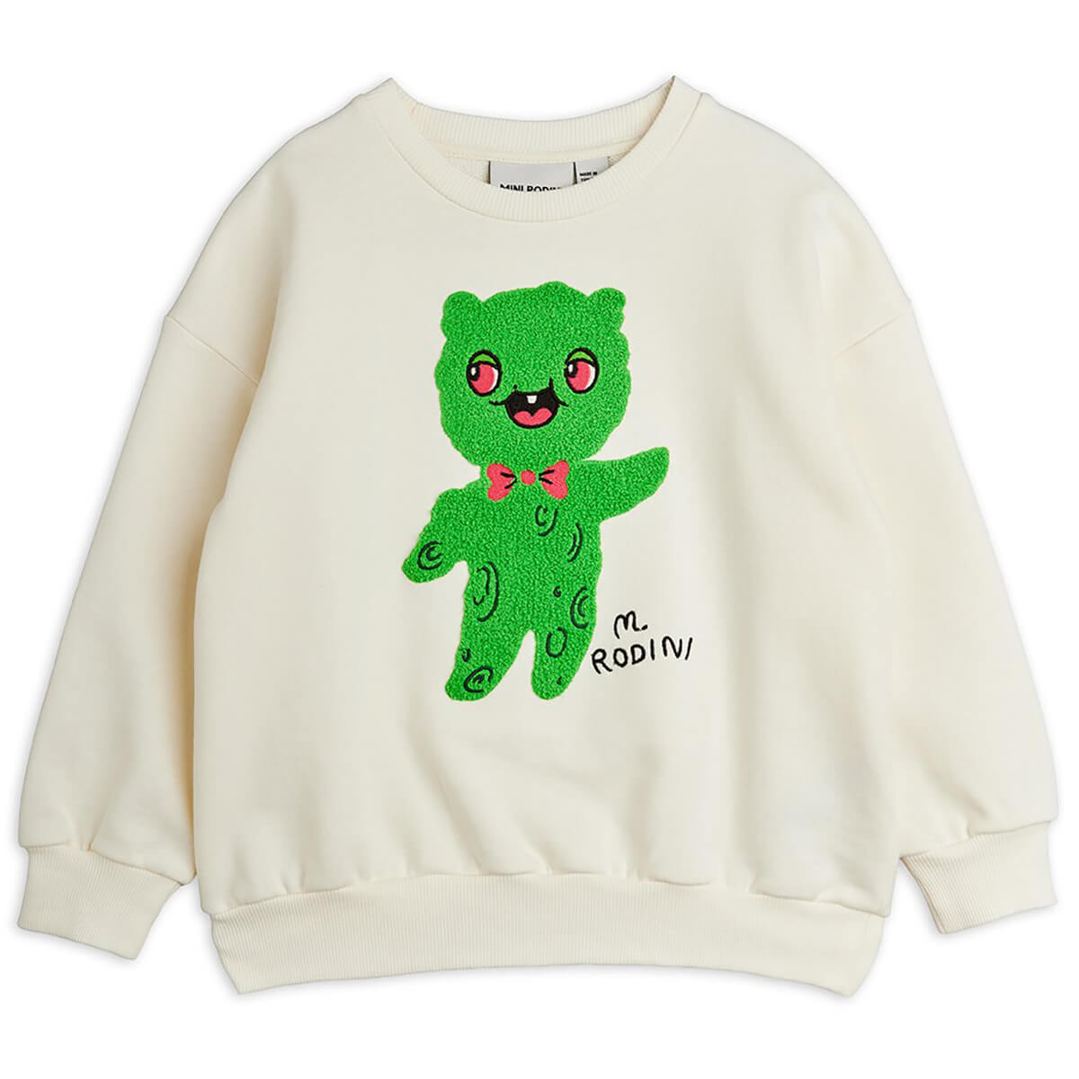 トップス mini rodini Bear chenille sweatshirt Mini Rodini Alien Chenille Sweatshirt in Off White – Junior Edition