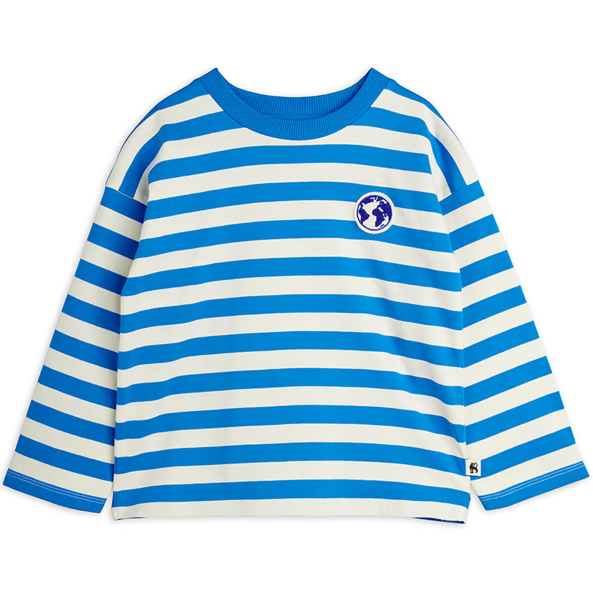 Mini Rodini Earth Stripe Long Sleeve Tee in Blue – Junior Edition