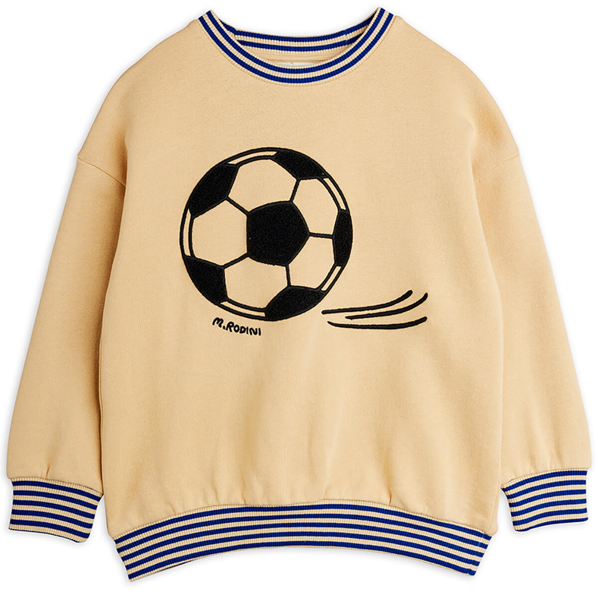 Mini Rodini Football Chenille Sweatshirt in Beige – Junior Edition