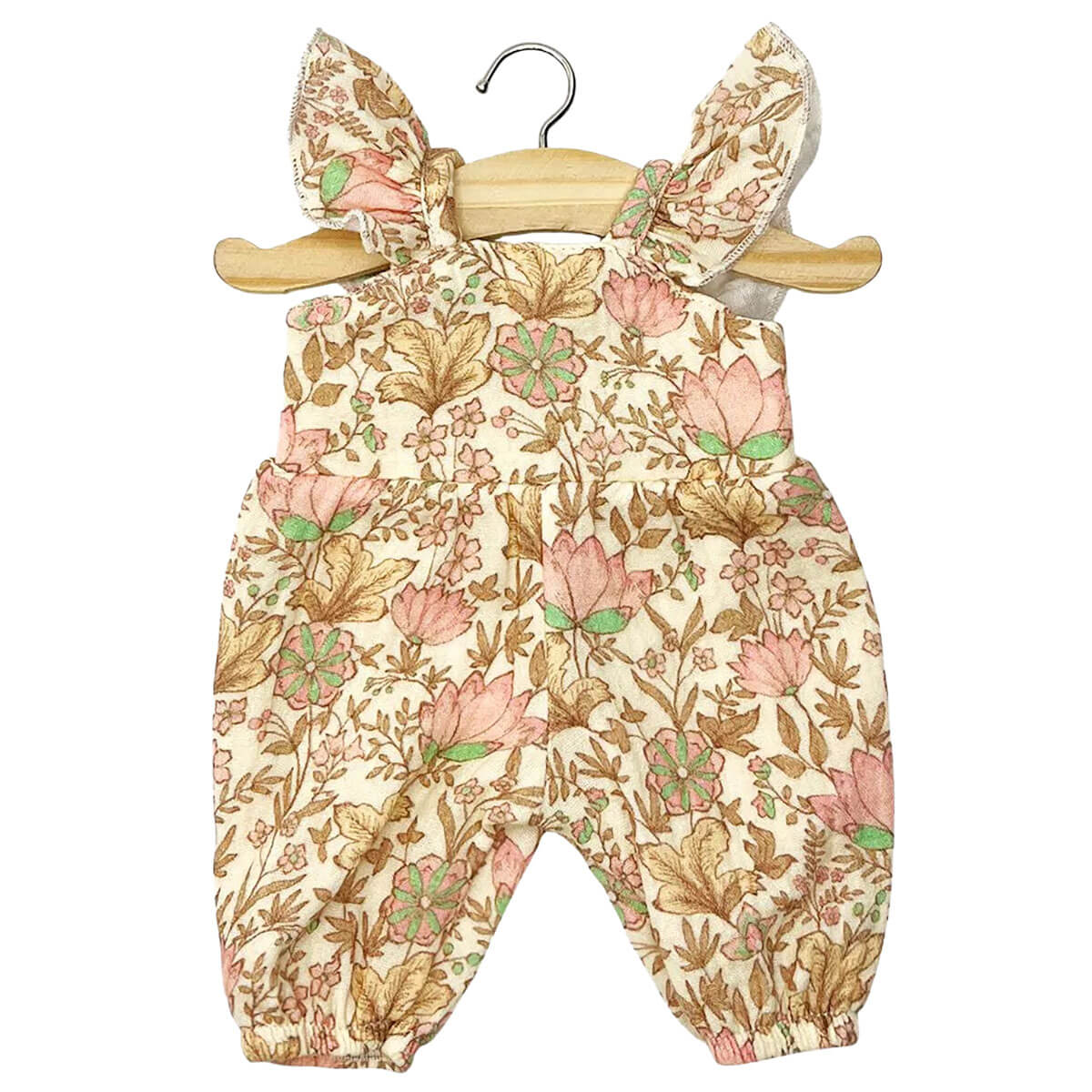 Claudie Dungarees (34cm Doll) in Indian Dew by Minikane