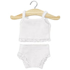 Lace Trim Ribbed Girl's Underwear Set (34cm Doll) in White by Minikane