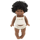 Linen Lace Trim Ribbed Girl's Underwear Set (34cm Doll) in Ecru by Minikane