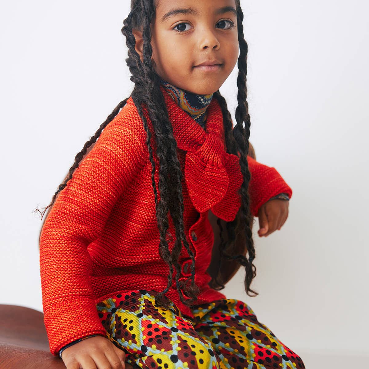 Scout Cardigan in Red Flame by Misha & Puff - Last Ones In Stock