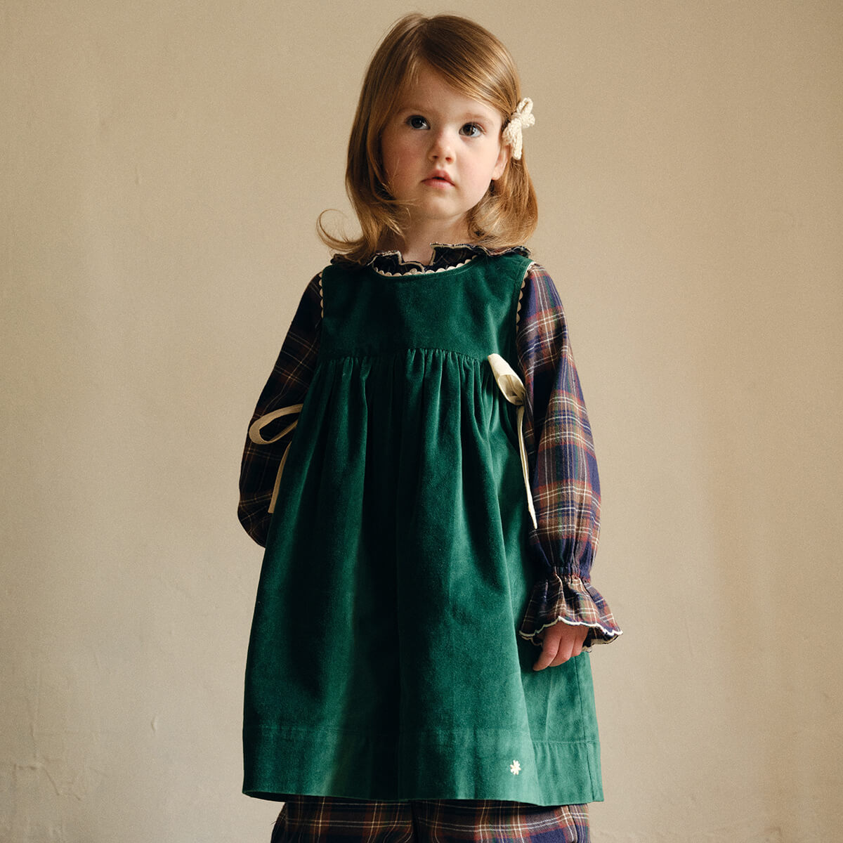 Velvet Esme Dress in Laurel by Misha & Puff – Junior Edition