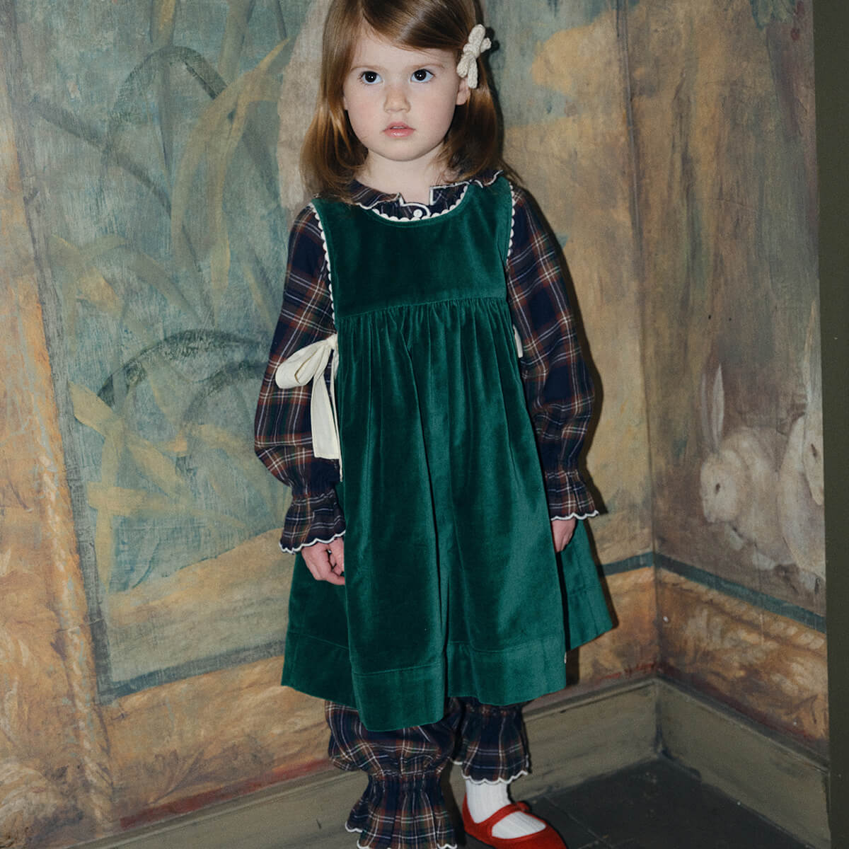 Velvet Esme Dress in Laurel by Misha & Puff – Junior Edition