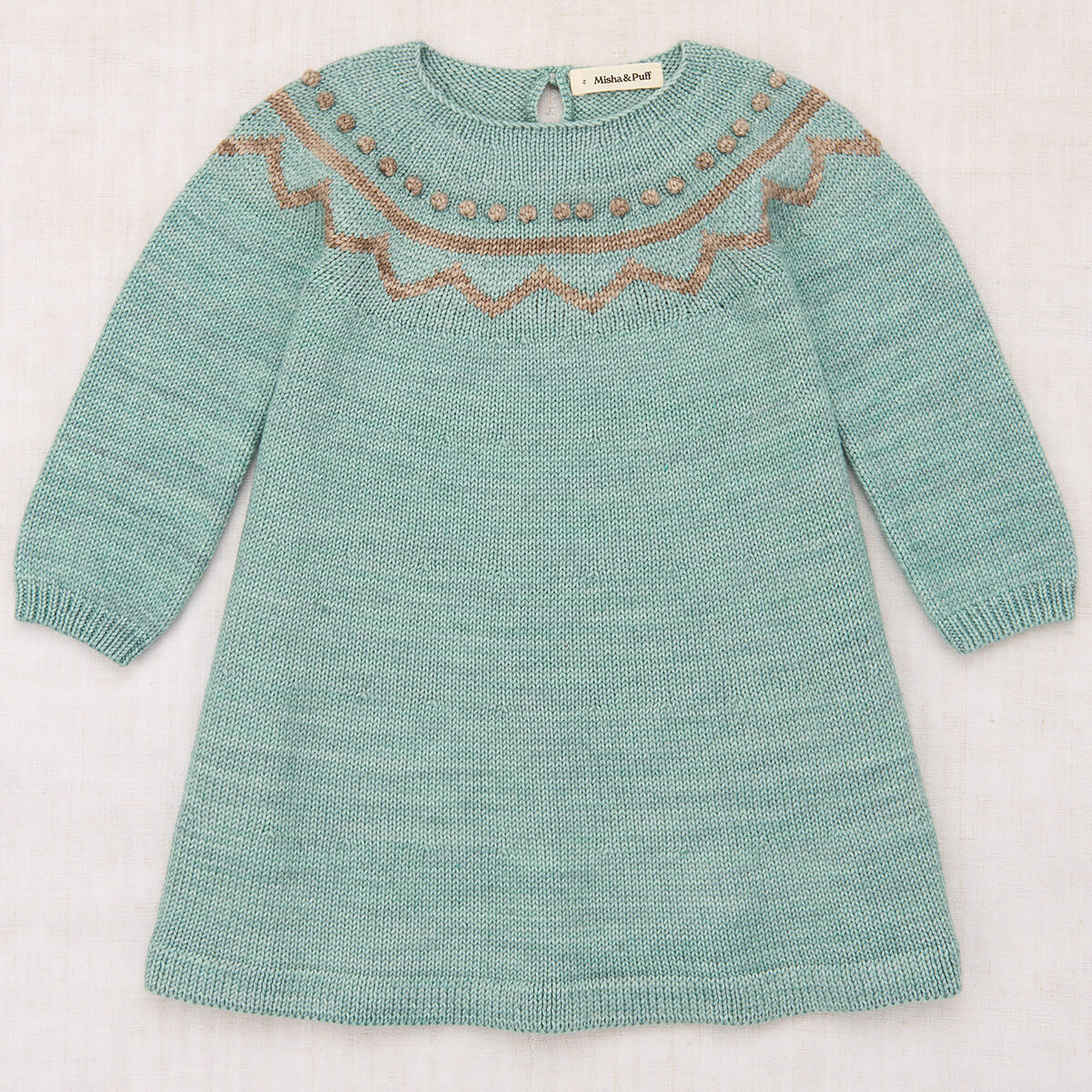 Zig Zag Dress in Sage by Misha & Puff – Junior Edition