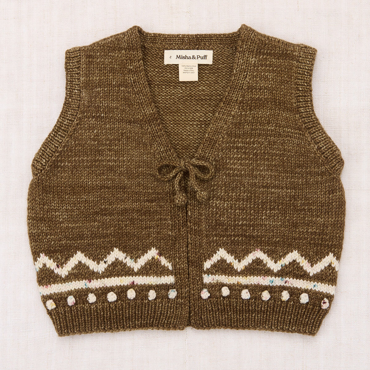 Zig Zag Vest in Nutshell by Misha & Puff – Junior Edition