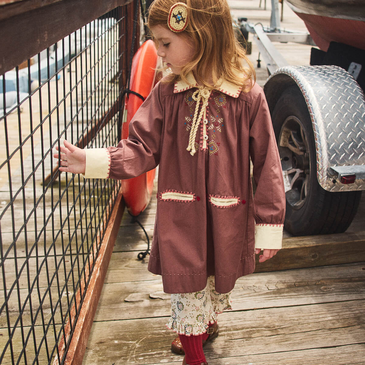 Anita Dress in Mousse by Misha & Puff – Junior Edition