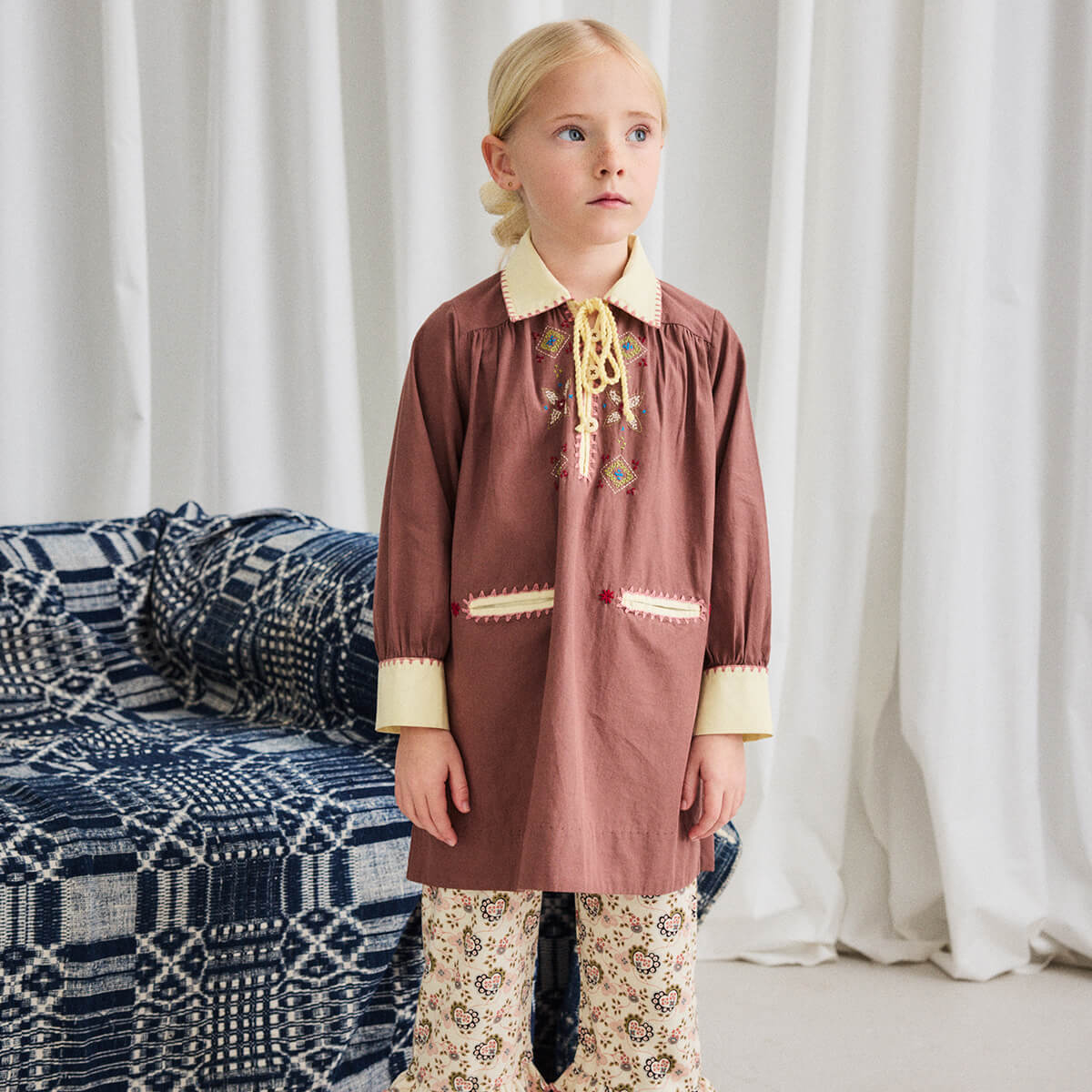 Anita Dress in Mousse by Misha & Puff – Junior Edition