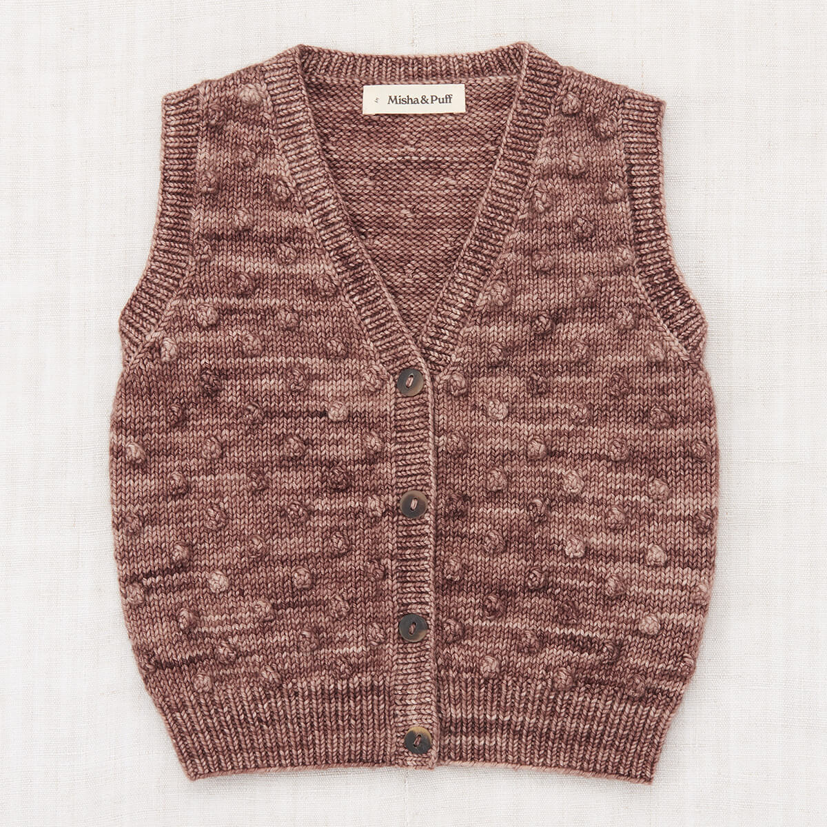Auggie Popcorn Vest in Affogato by Misha & Puff – Junior Edition