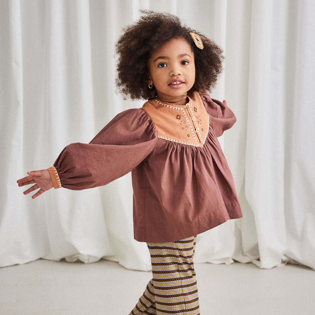 Betina Top in Mousse by Misha & Puff – Junior Edition