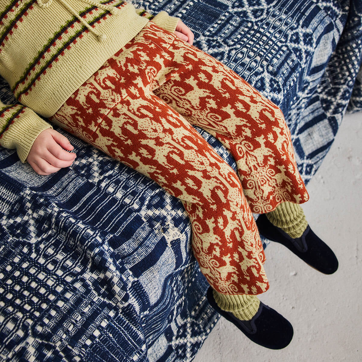 Izzy Pant in Fauna Tapestry Jacquard by Misha & Puff – Junior Edition