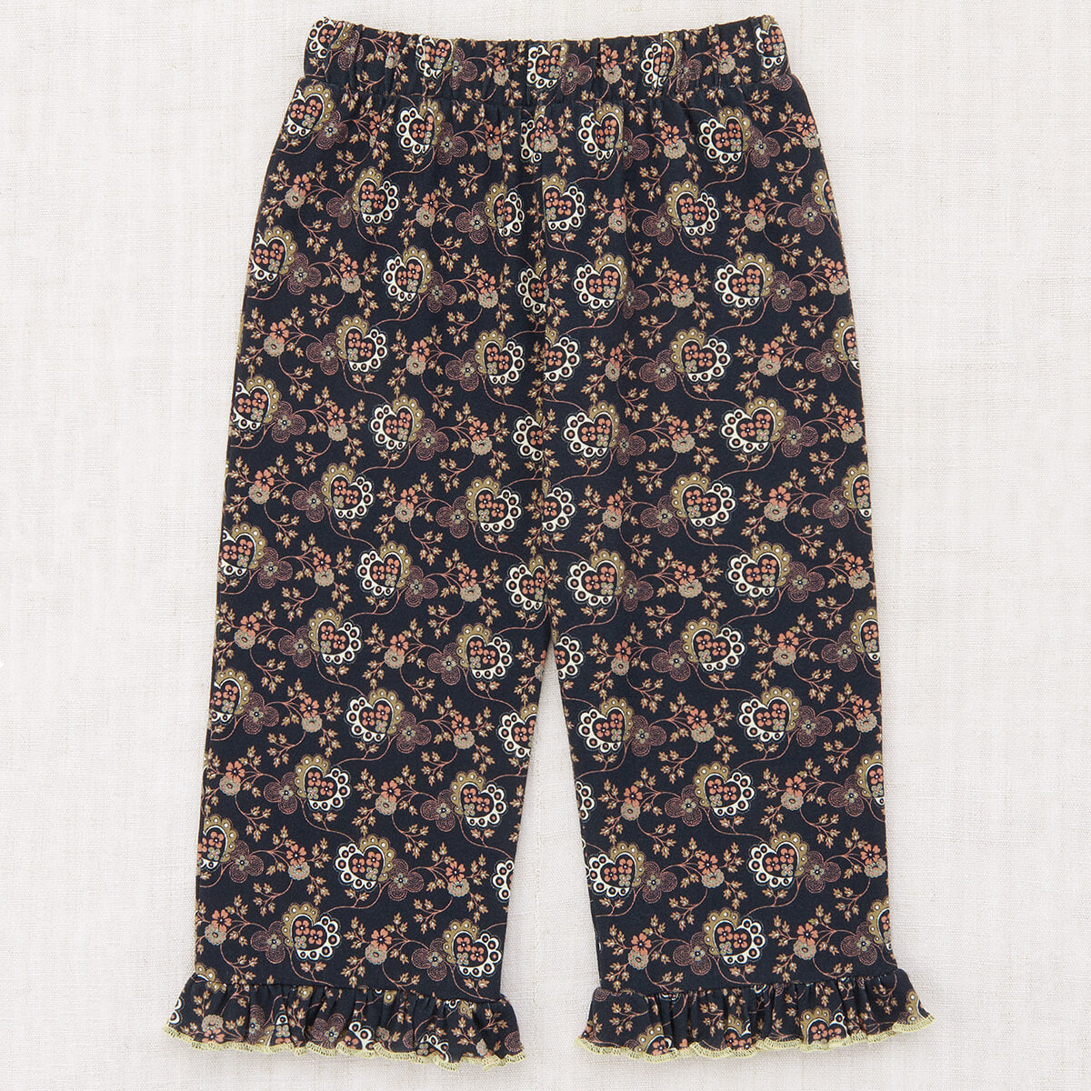 Ruffle Pedal Pusher in Galaxy Calico Hearts by Misha & Puff