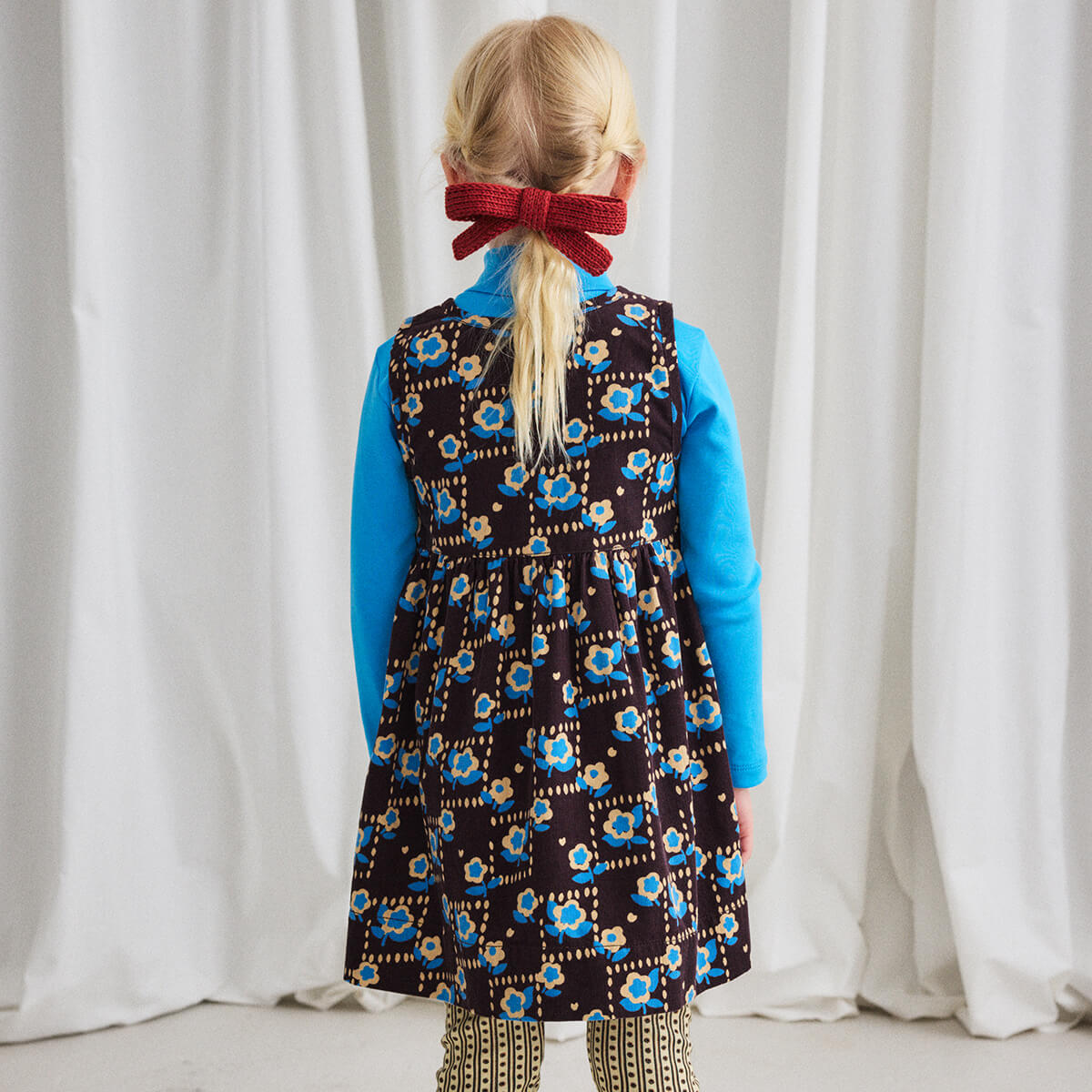 Corduroy Agatha Dress in Raisin Windowbox by Misha & Puff – Junior