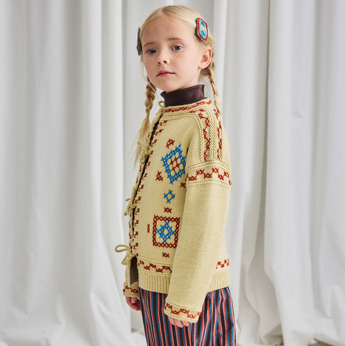 美品 misha&puff Picnic Elsa Sweater SALE Misha & Puff Kid's Chevron Elsa Top Cedar Marl Pima Cotton