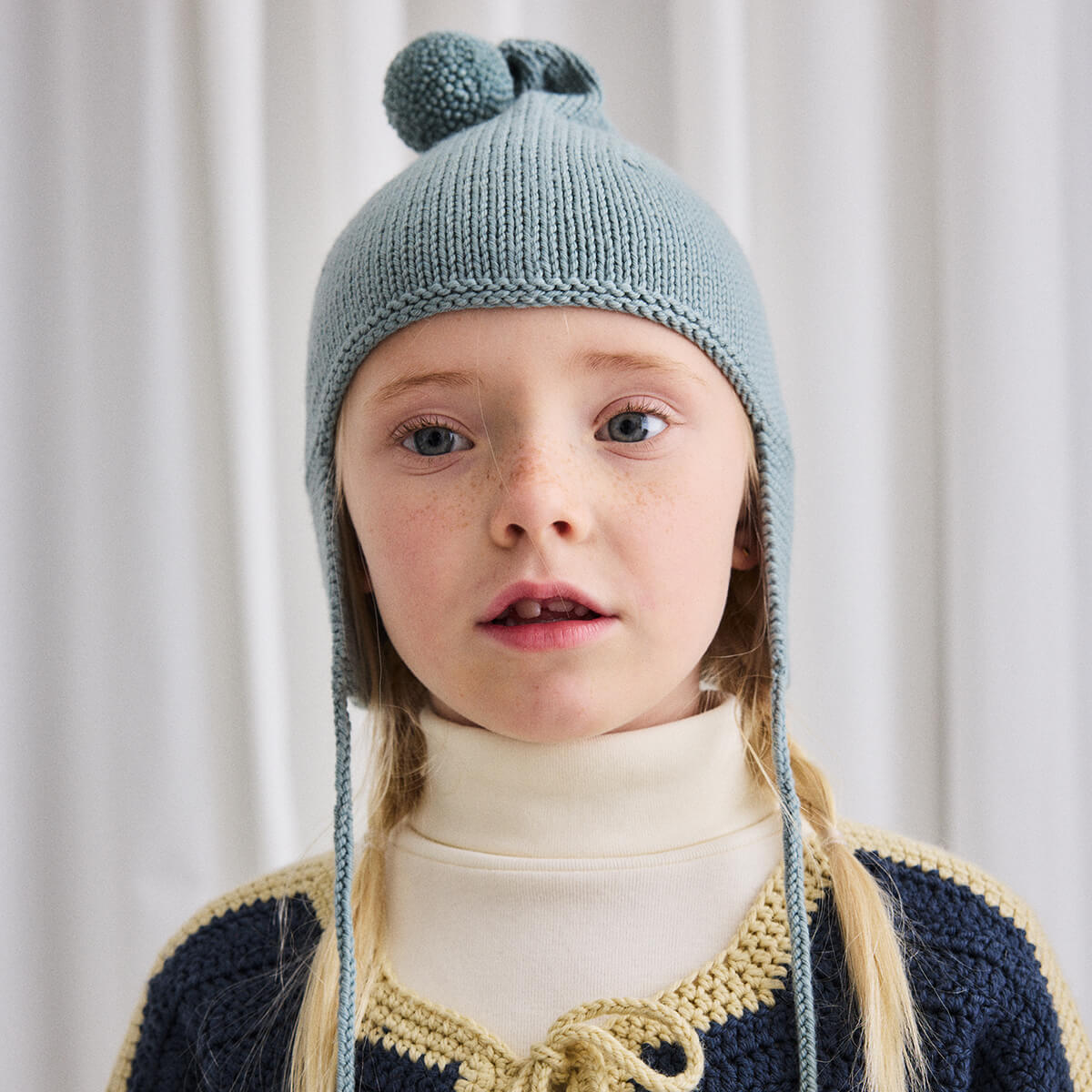 Pointy Peak Hat in Overcast by Misha & Puff – Junior Edition