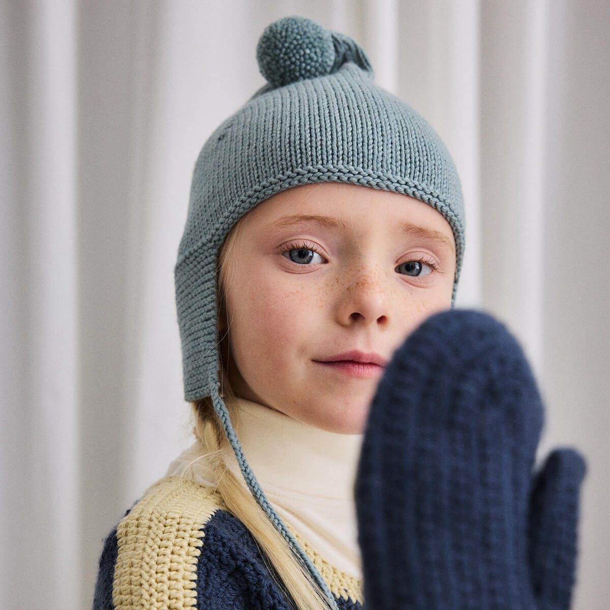 Pointy Peak Hat in Overcast by Misha & Puff – Junior Edition