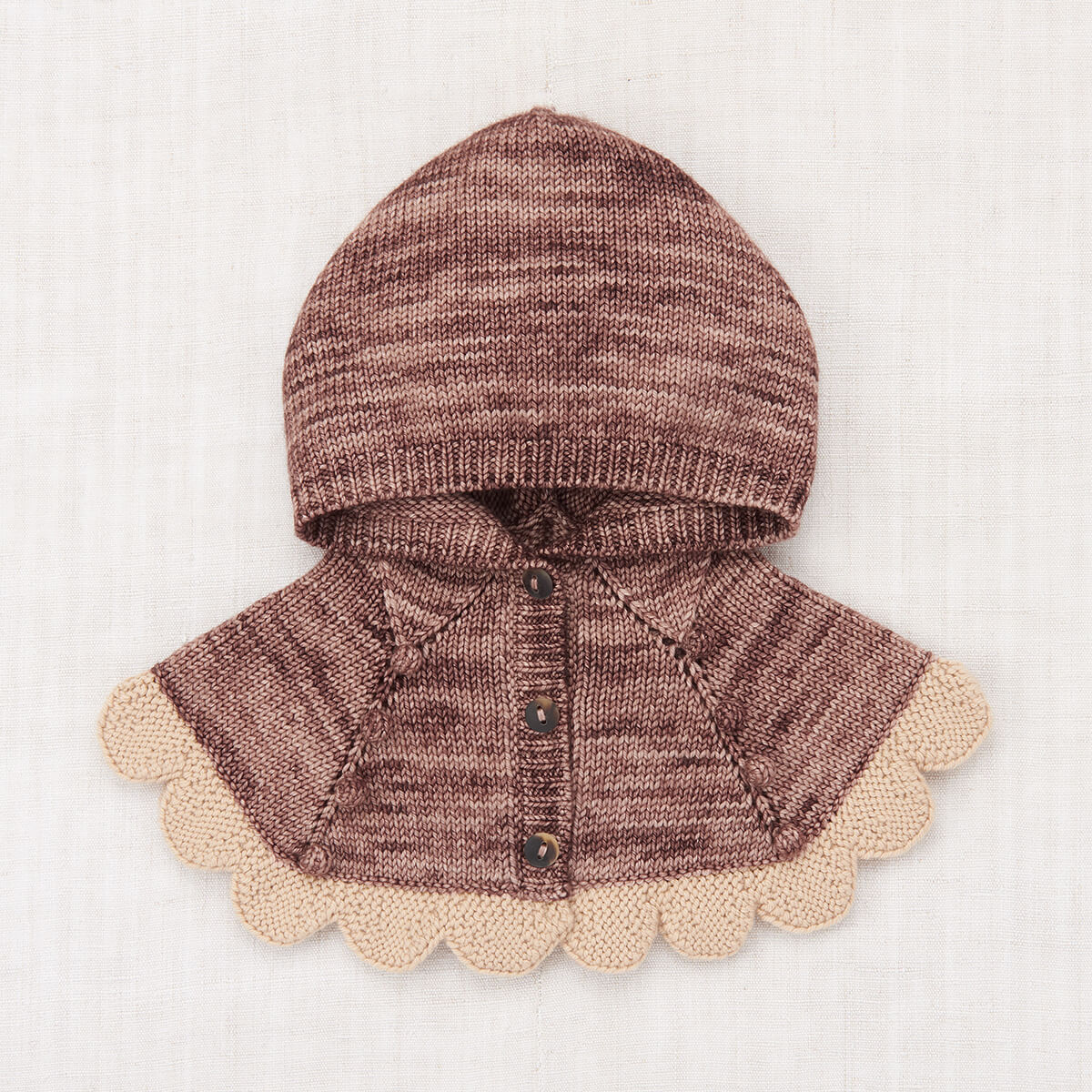 Scallop Capelet in Affogato by Misha & Puff – Junior Edition