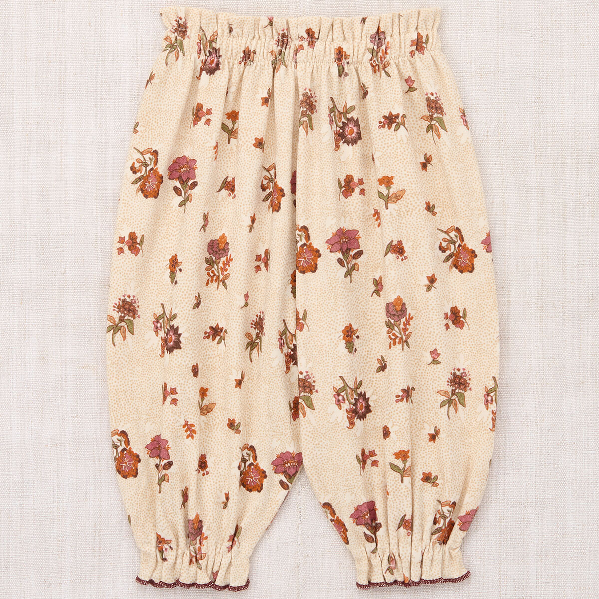 Baby Balloon Pant in String / Antique Rose Holyoake Floral by Misha & Puff