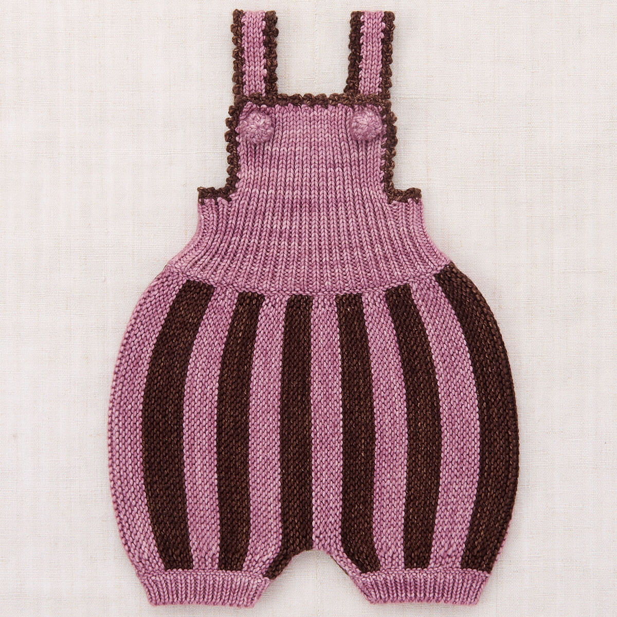 Baby Circus Stripe Romper in Antique Rose by Misha & Puff