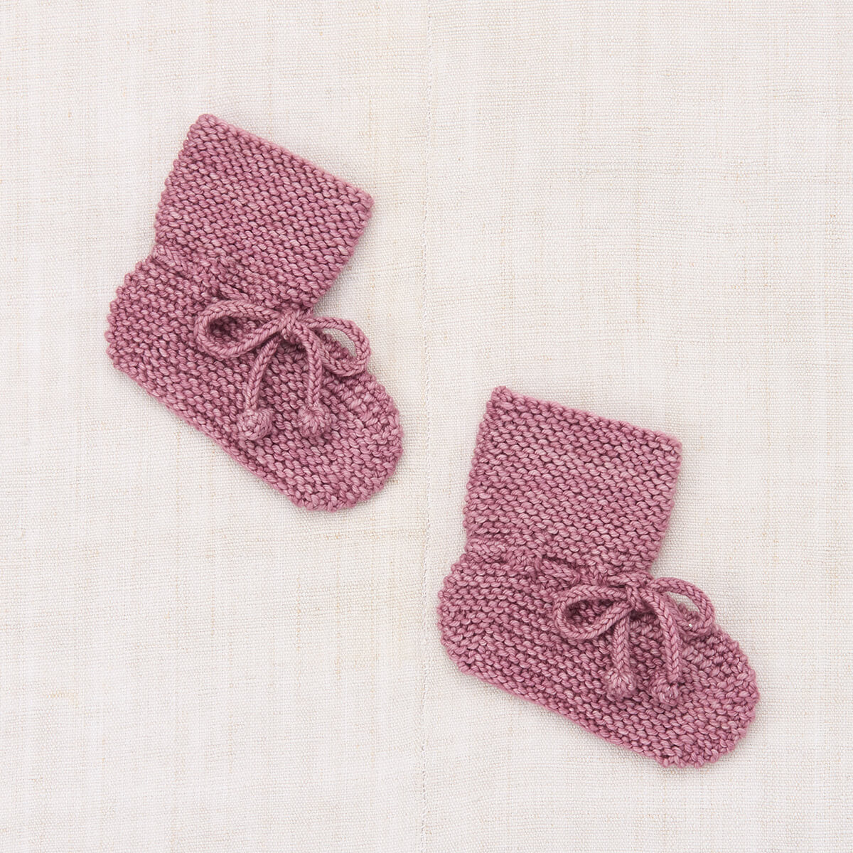 Baby Classic Booties in Antique Rose by Misha & Puff